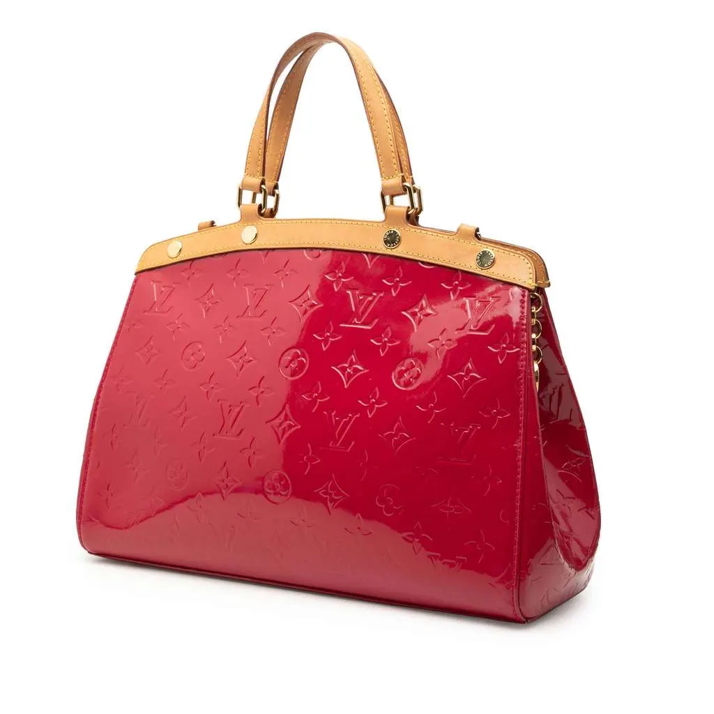 Louis Vuitton Monogram Vernis Brea MM Red Leather Good - Back View