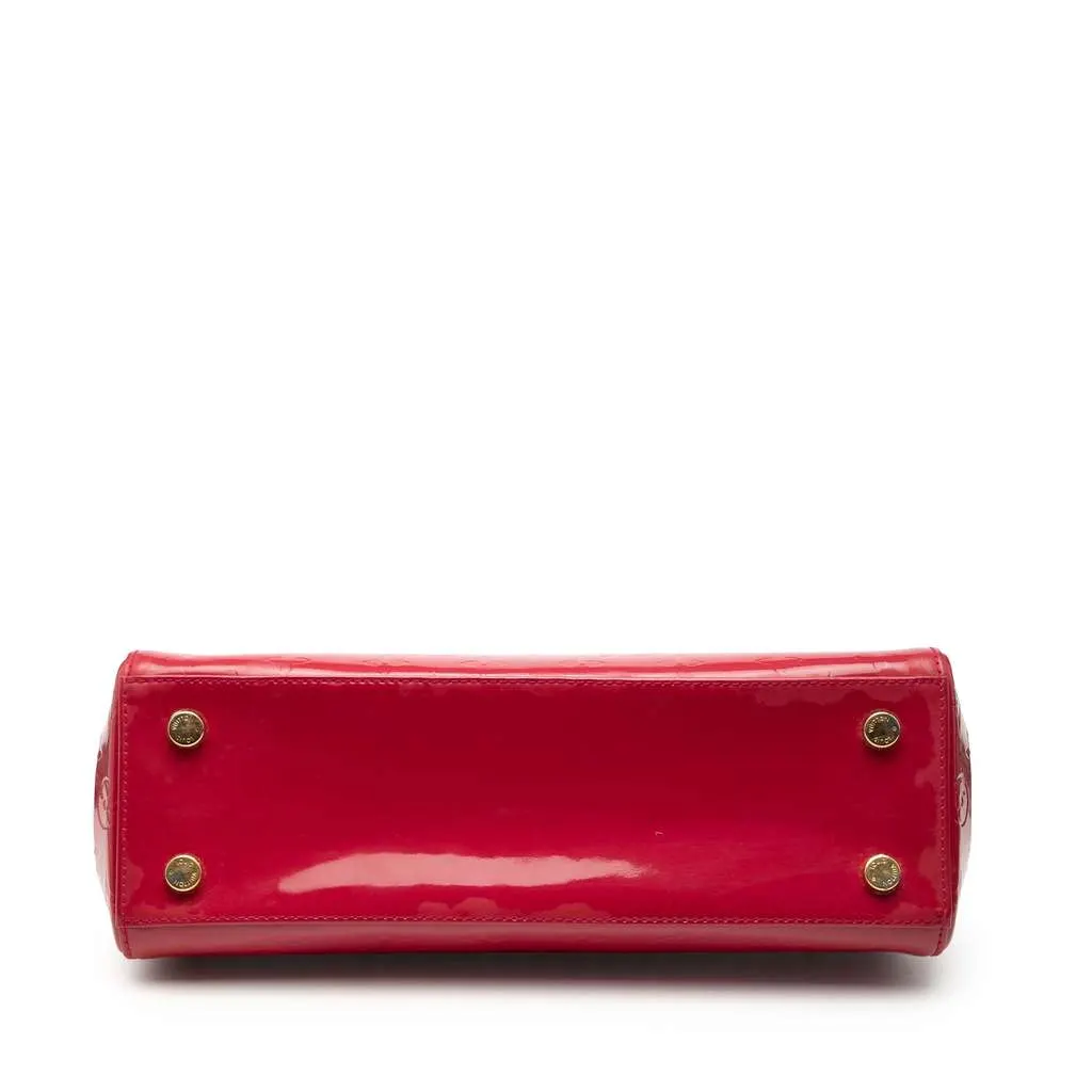 Louis Vuitton Monogram Vernis Brea MM Red Leather Good - Inside View