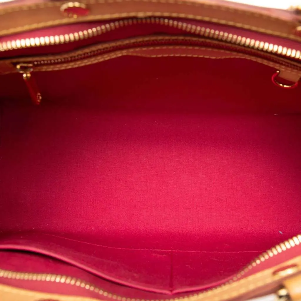 Louis Vuitton Monogram Vernis Brea MM Red Leather Good - Model View