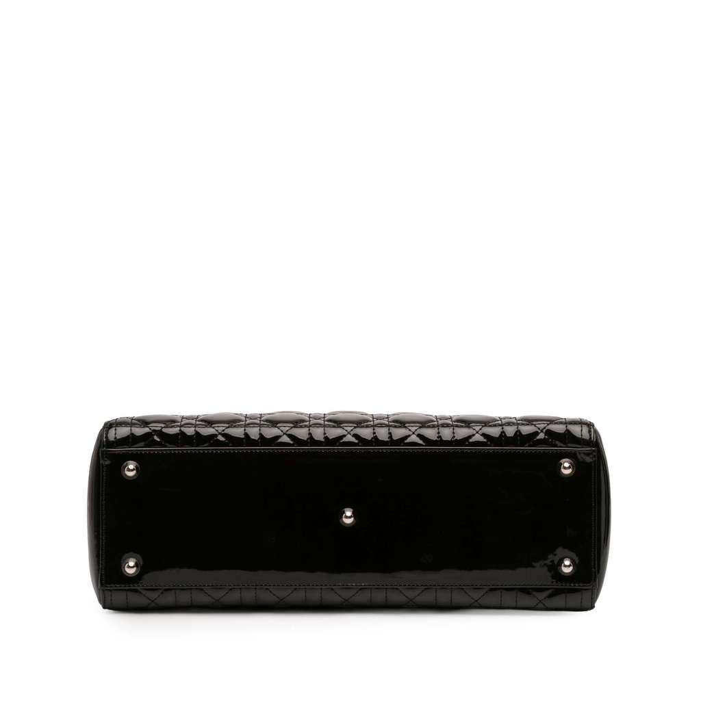 Dior Large Patent Cannage Lady Dior Black Leather Good condition - Inside View