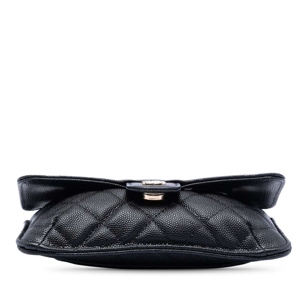 Chanel Nylon Graffiti Foldable Shopping Tote in Caviar Flap Black Leather Good condition - Inside View