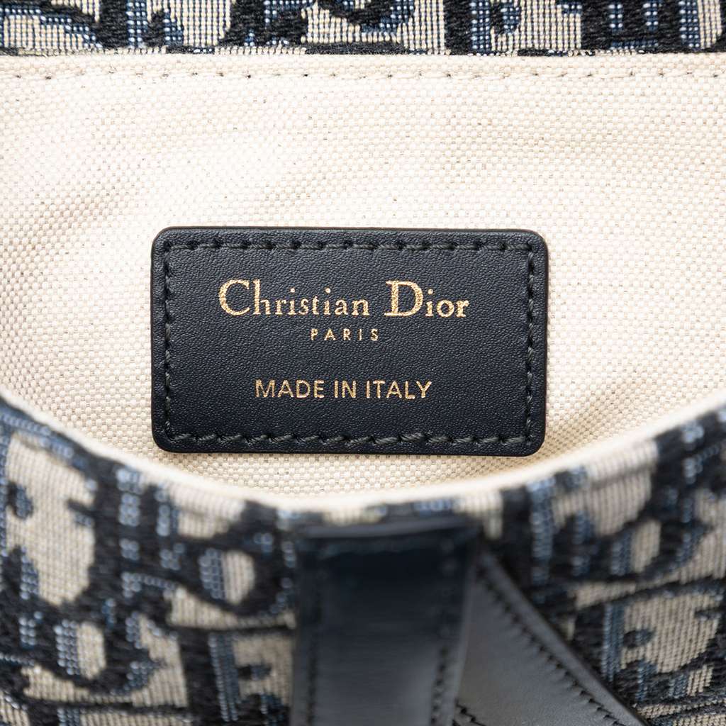 Dior Mini Oblique Canvas Saddle Bag Blue Canvas Good condition - Box View