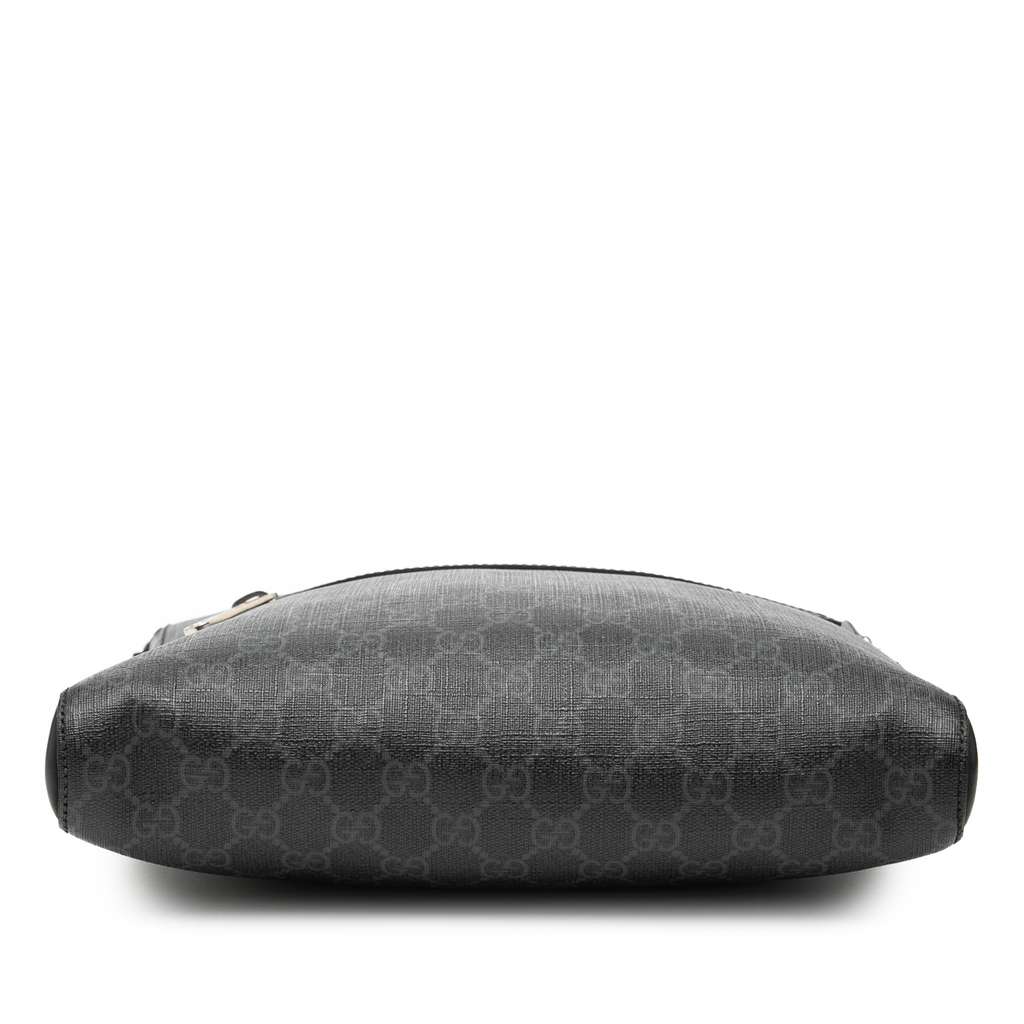 Gucci Medium GG Supreme Web Messenger Bag Black Canvas Good condition - Inside View