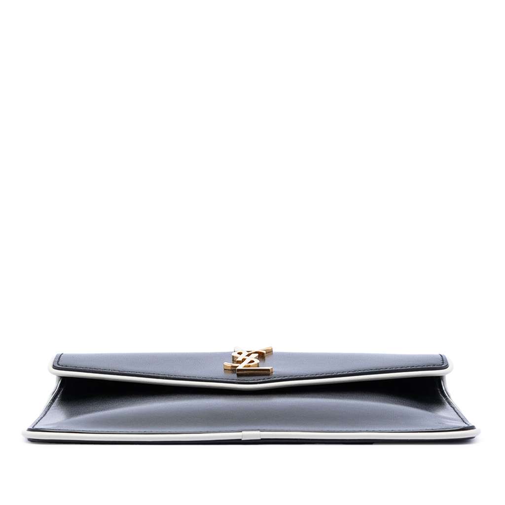 Saint Laurent Baby Smooth Shiny Calfskin Monogram Uptown Pouch Black Leather Good condition - Inside View