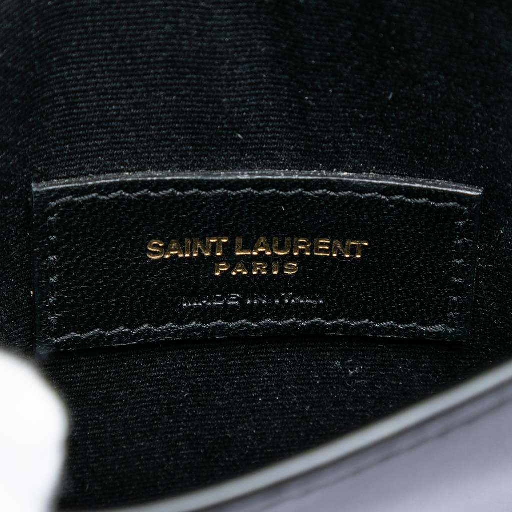 Saint Laurent Baby Smooth Shiny Calfskin Monogram Uptown Pouch Black Leather Good condition - Box View