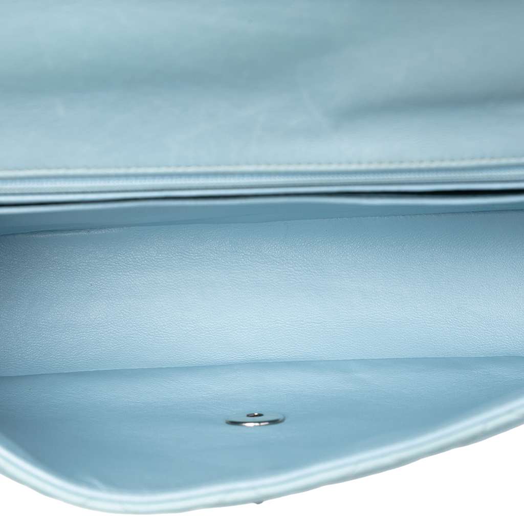 Chanel Lambskin Parent Kelly Flap Blue Leather Good condition - Model View