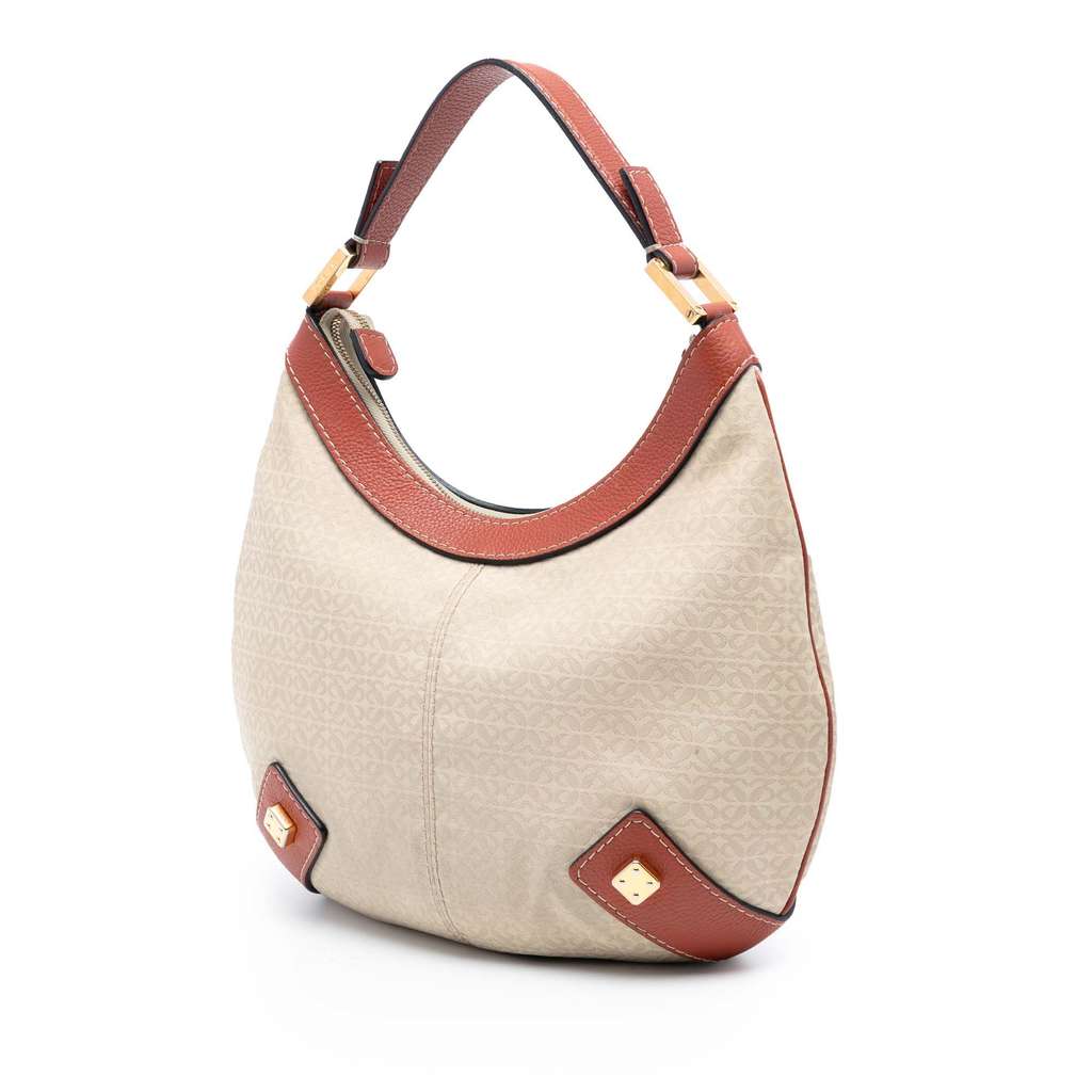 Loewe Anagram Canvas New Road Hobo Brown Canvas Good condition - Back View