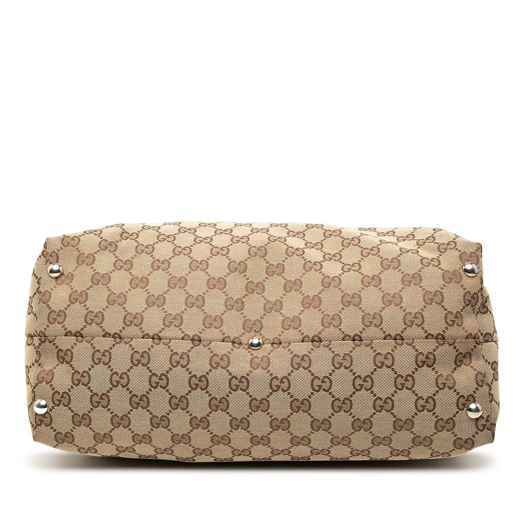 Gucci GG Canvas Icon Bit Tote Brown Canvas Good condition - Inside View