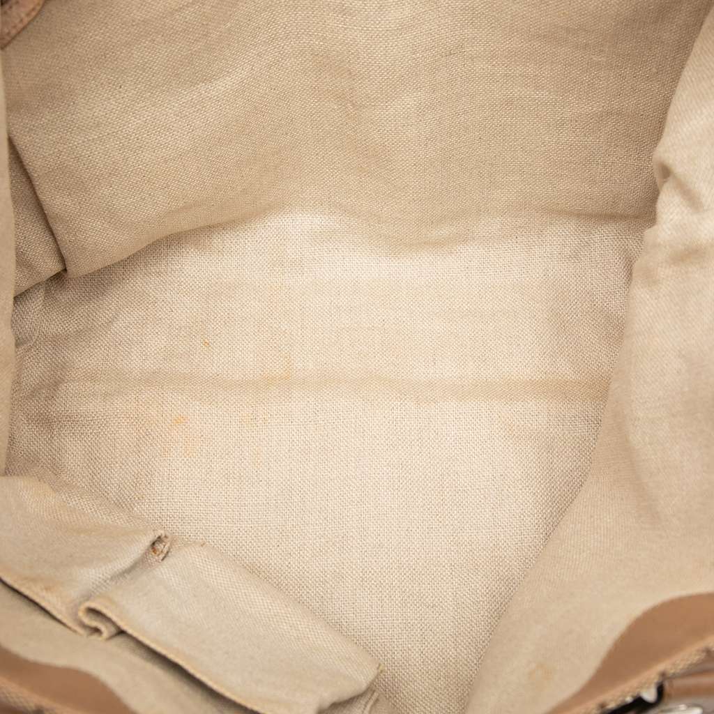 Gucci GG Canvas Icon Bit Tote Brown Canvas Good condition - Model View