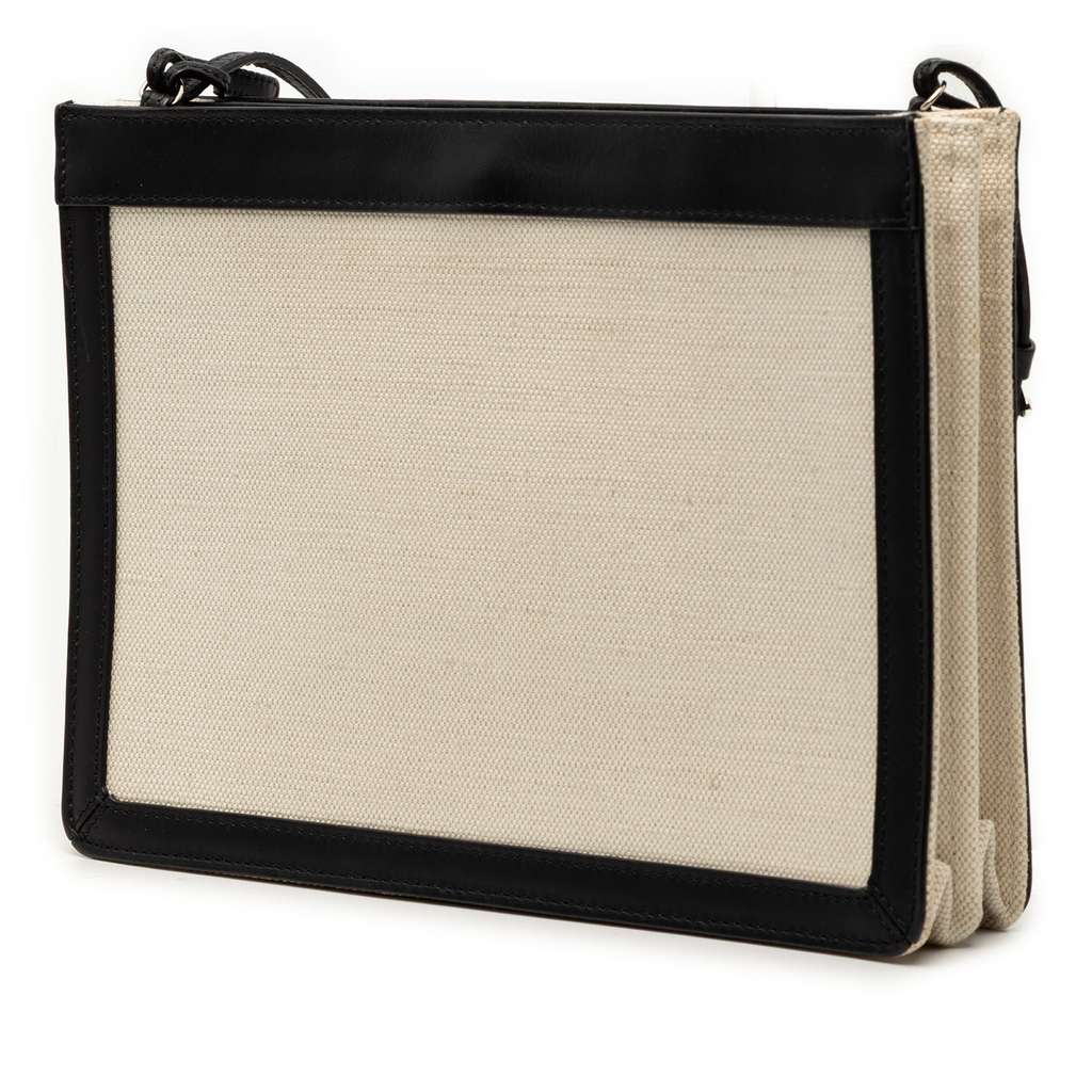 Balenciaga Canvas Navy Pochette Crossbody Brown Canvas Good condition - Back View