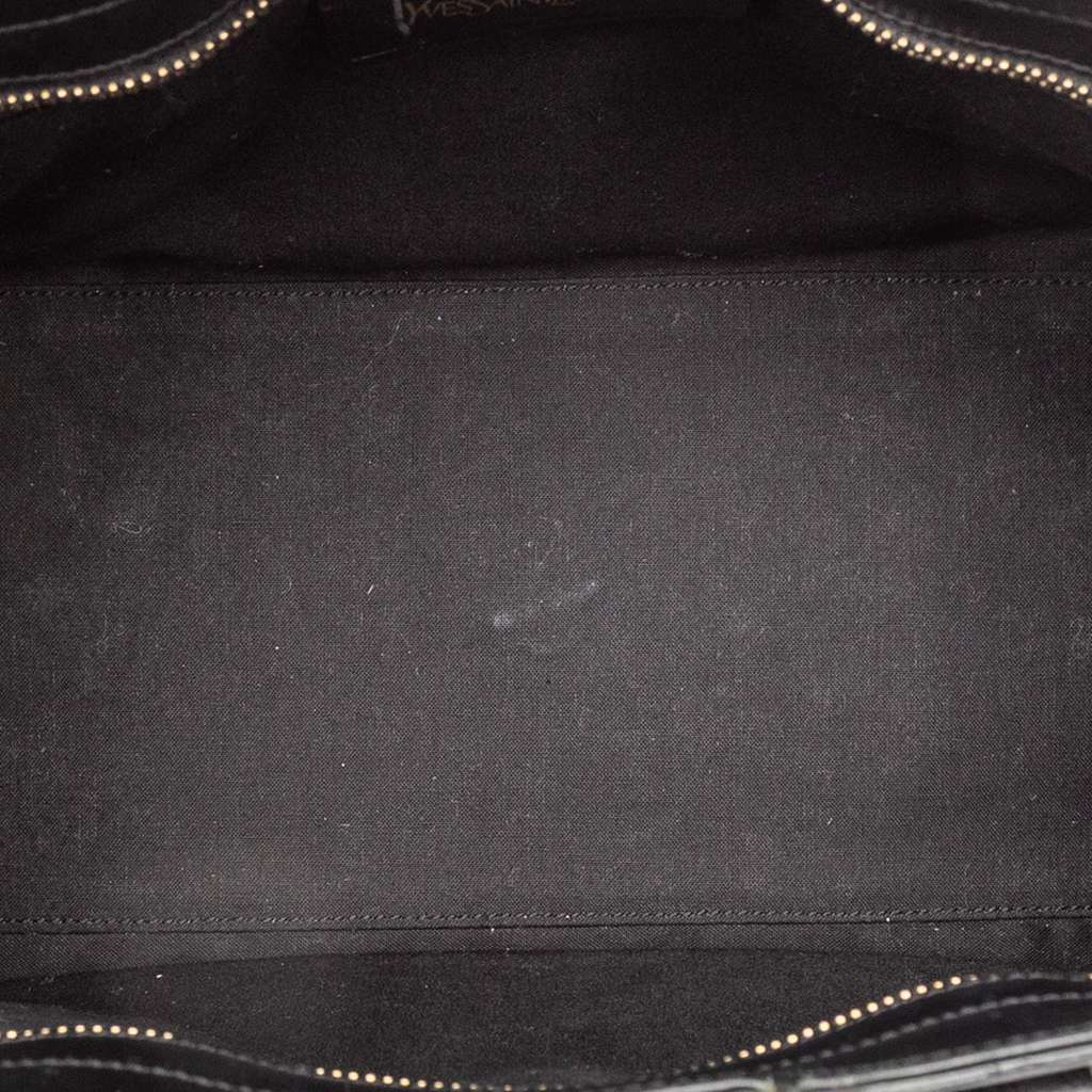 Saint Laurent Small Textured Leather Cabas Chyc Satchel Black Leather Good condition - Model View