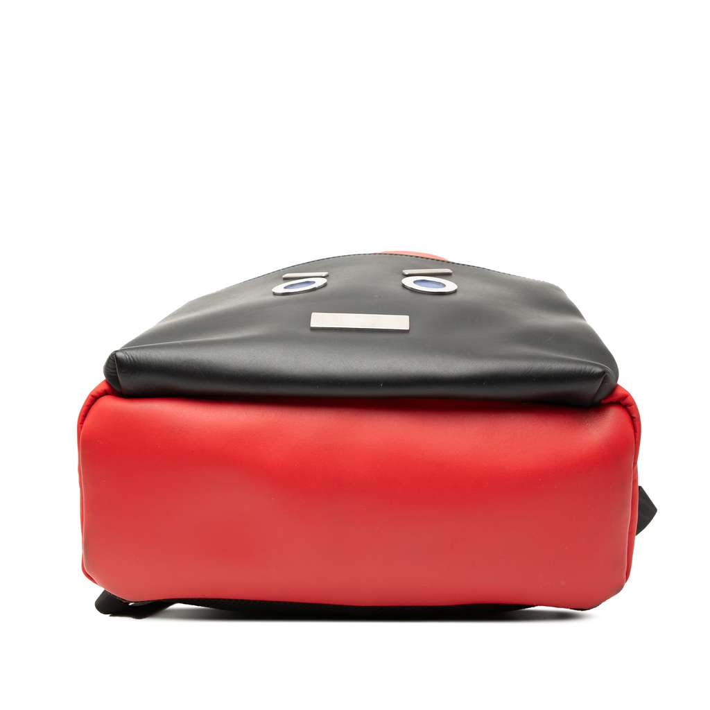 Fendi Nylon and Leather Faces Backpack Red Good condition - Inside View