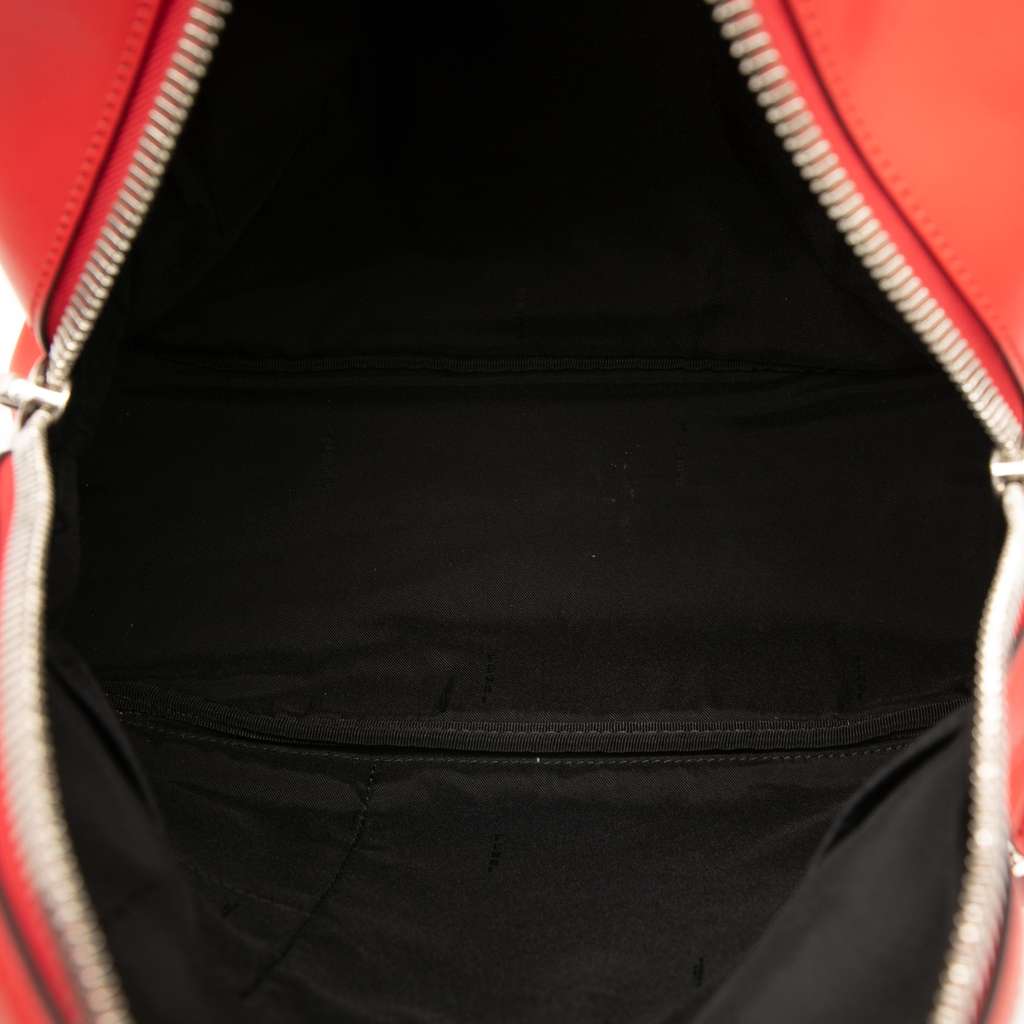 Fendi Nylon and Leather Faces Backpack Red Good condition - Model View