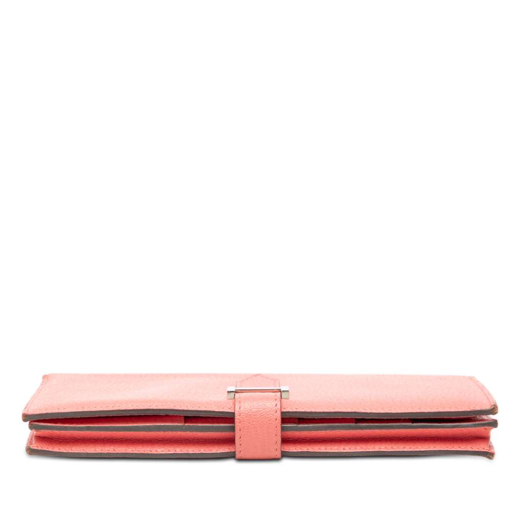 Hermès Chevre Mysore Bearn Long Wallet Pink Leather Good condition - Inside View