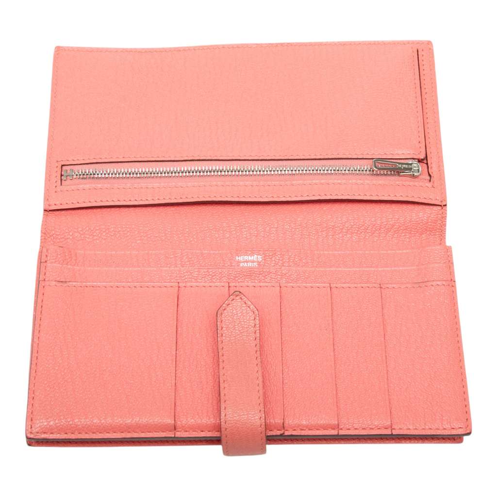 Hermès Chevre Mysore Bearn Long Wallet Pink Leather Good condition - Model View