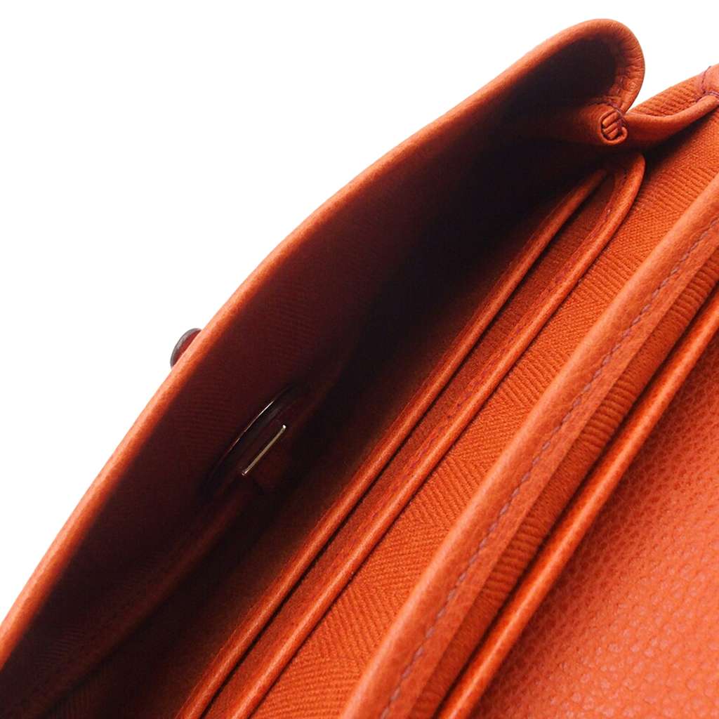 Hermès Vache Liege and Toile Sac Colorado PM Orange Leather Good condition - Model View