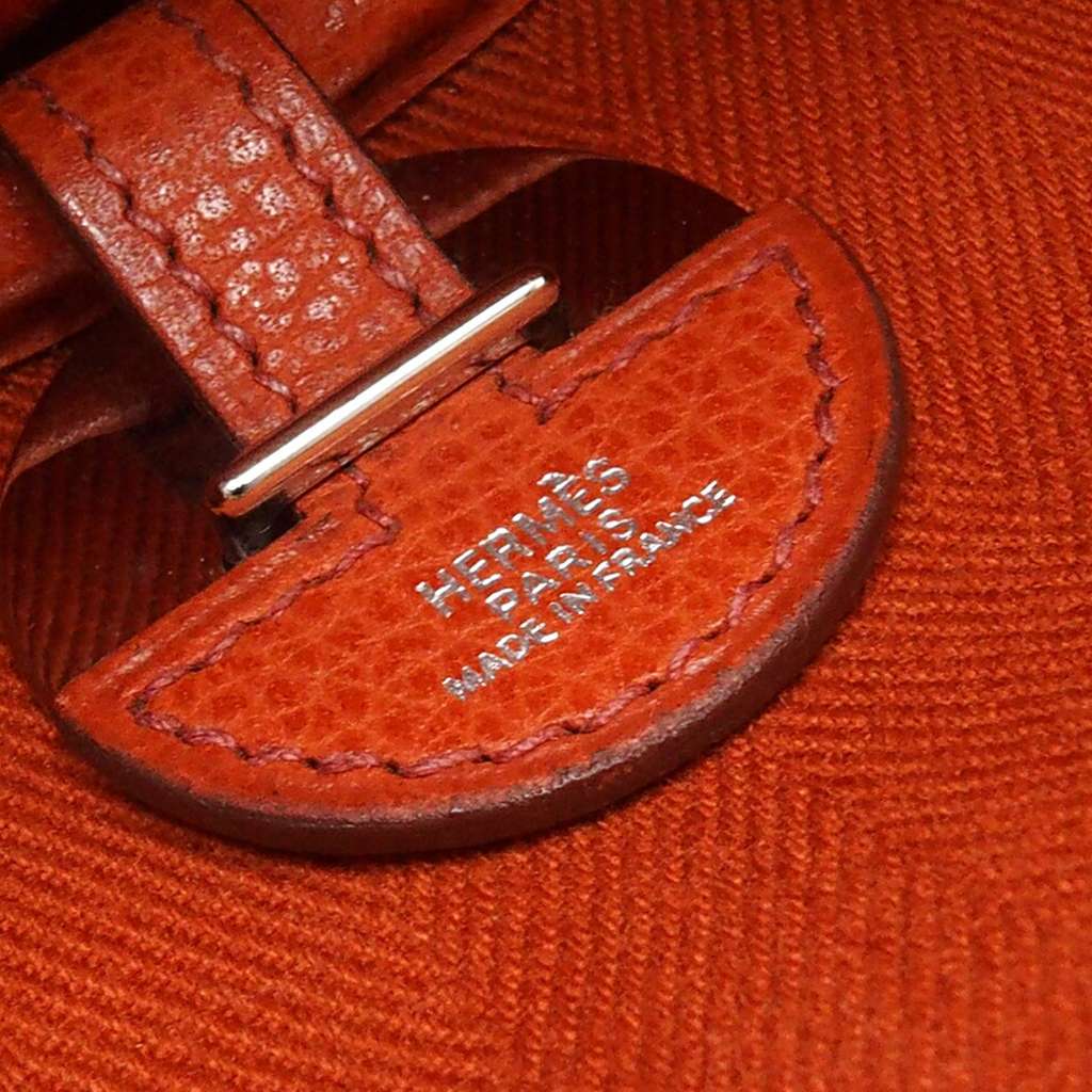 Hermès Vache Liege and Toile Sac Colorado PM Orange Leather Good condition - Box View