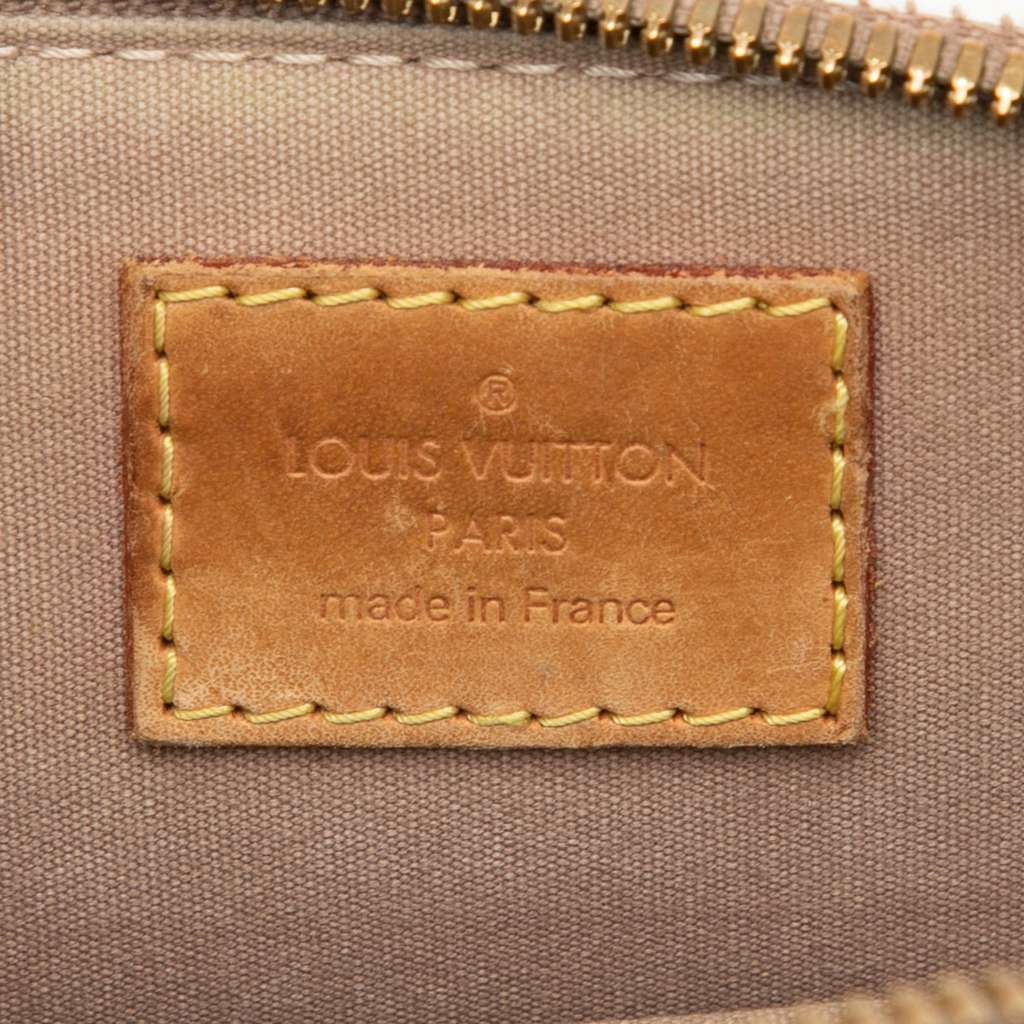 Louis Vuitton Monogram Vernis Alma BB Gold Leather Good condition - Box View
