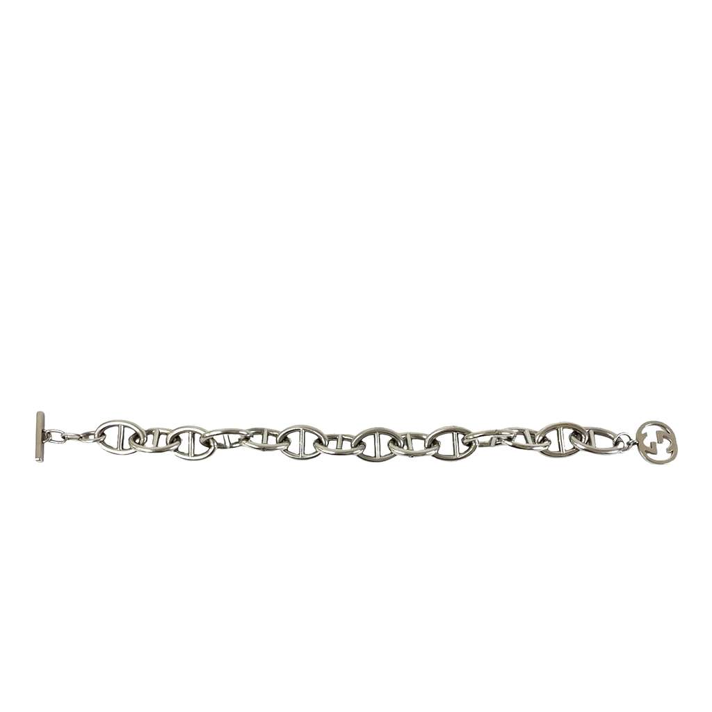 Gucci Sterling Silver Interlocking G Anchor Chain Bracelet Silver Silver Good condition - Back View