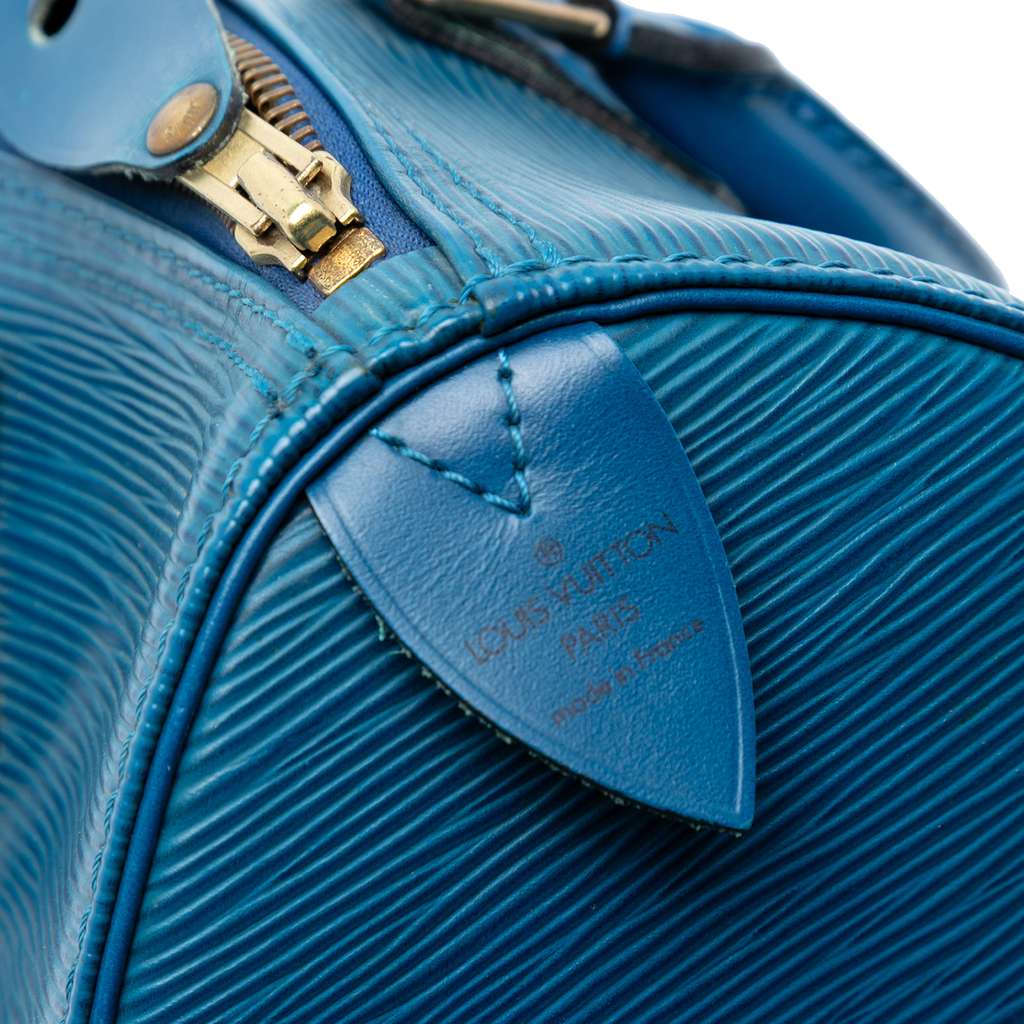 Louis Vuitton Epi Speedy 25 Blue Leather Good condition - Box View