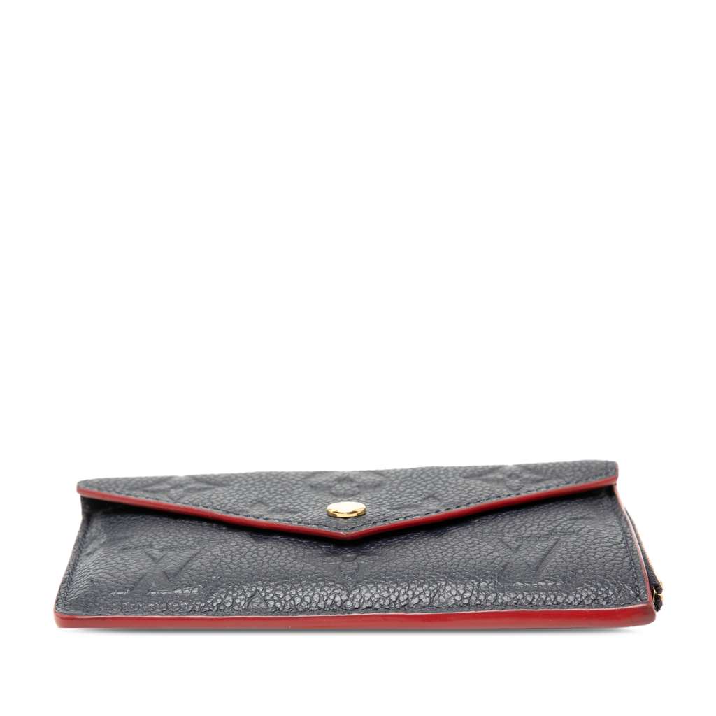 Louis Vuitton Monogram Empreinte Recto Verso Card Holder Blue Leather Good condition - Inside View