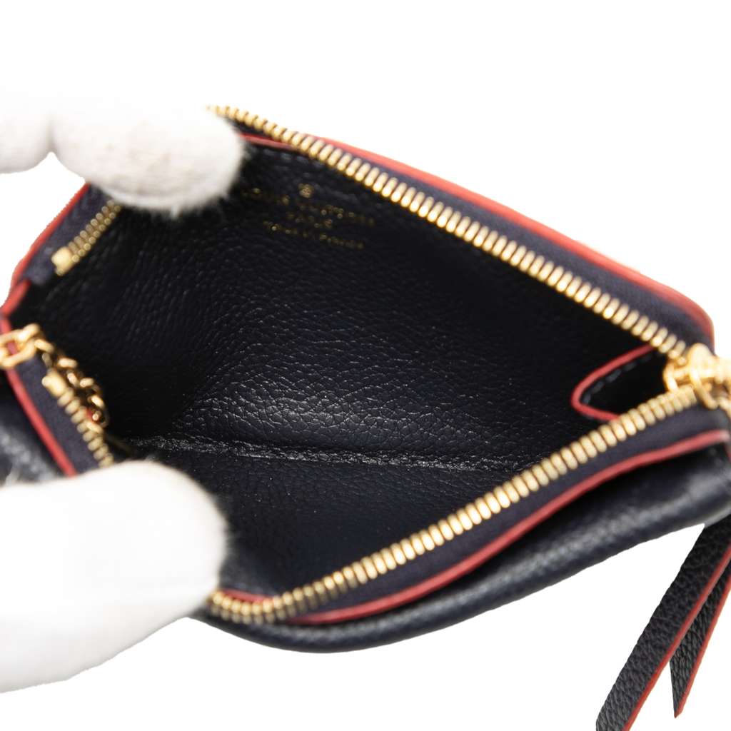 Louis Vuitton Monogram Empreinte Recto Verso Card Holder Blue Leather Good condition - Model View