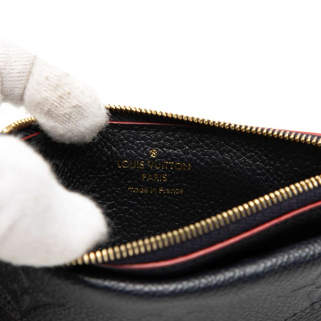 Louis Vuitton Monogram Empreinte Recto Verso Card Holder Blue Leather Good condition - Box View