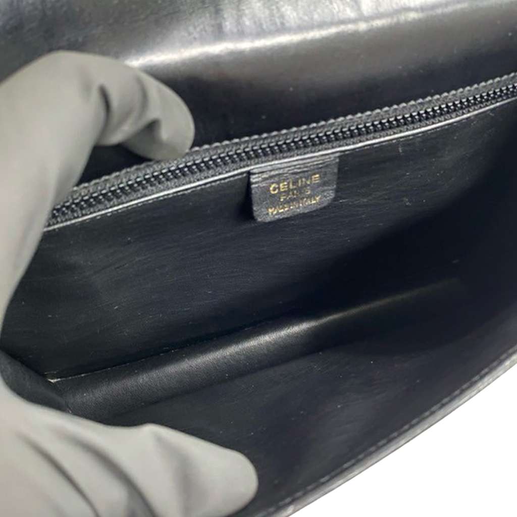 Celine Calfskin Star Ball Crossbody Black Leather Good condition - Model View