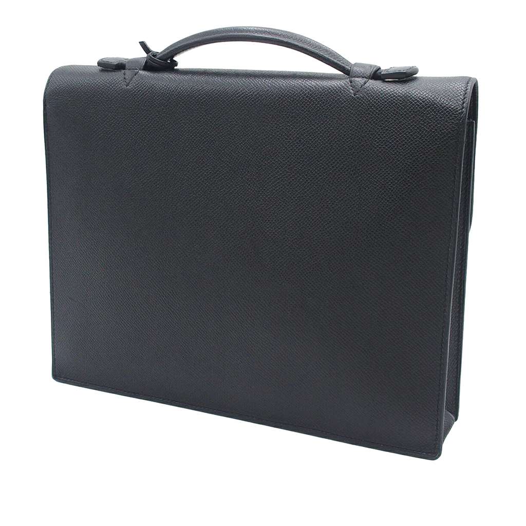 Hermès Swift Sac A Depeches 27 Black Leather Good condition - Back View