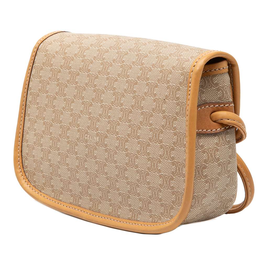 Celine Macadam Coated Canvas Crossbody Brown Canvas Fair condition - Back View