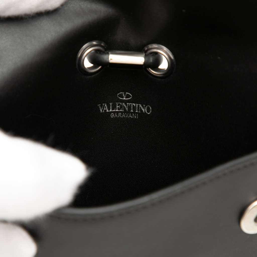 Valentino Leather VLTN Phone Case With Strap Black Leather Good condition - Box View