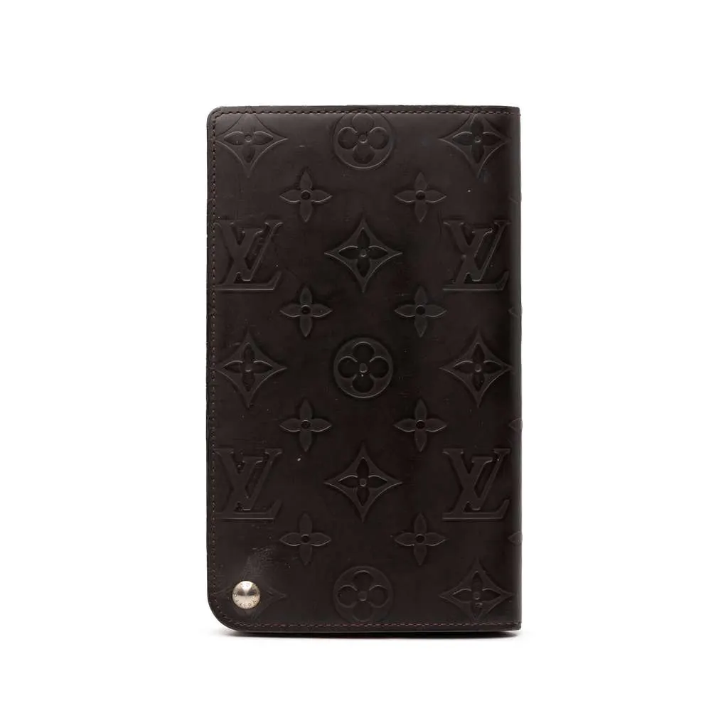 Louis Vuitton Monogram Glace Hoist Organizer Wallet Brown Leather Very good - Front View