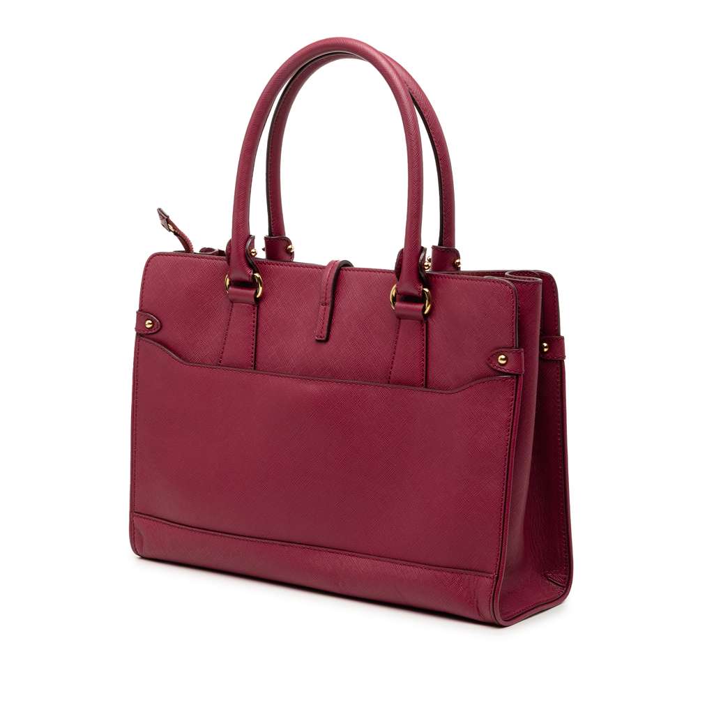 Salvatore Ferragamo Medium Leather Briana Tote Pink Leather Good condition - Back View