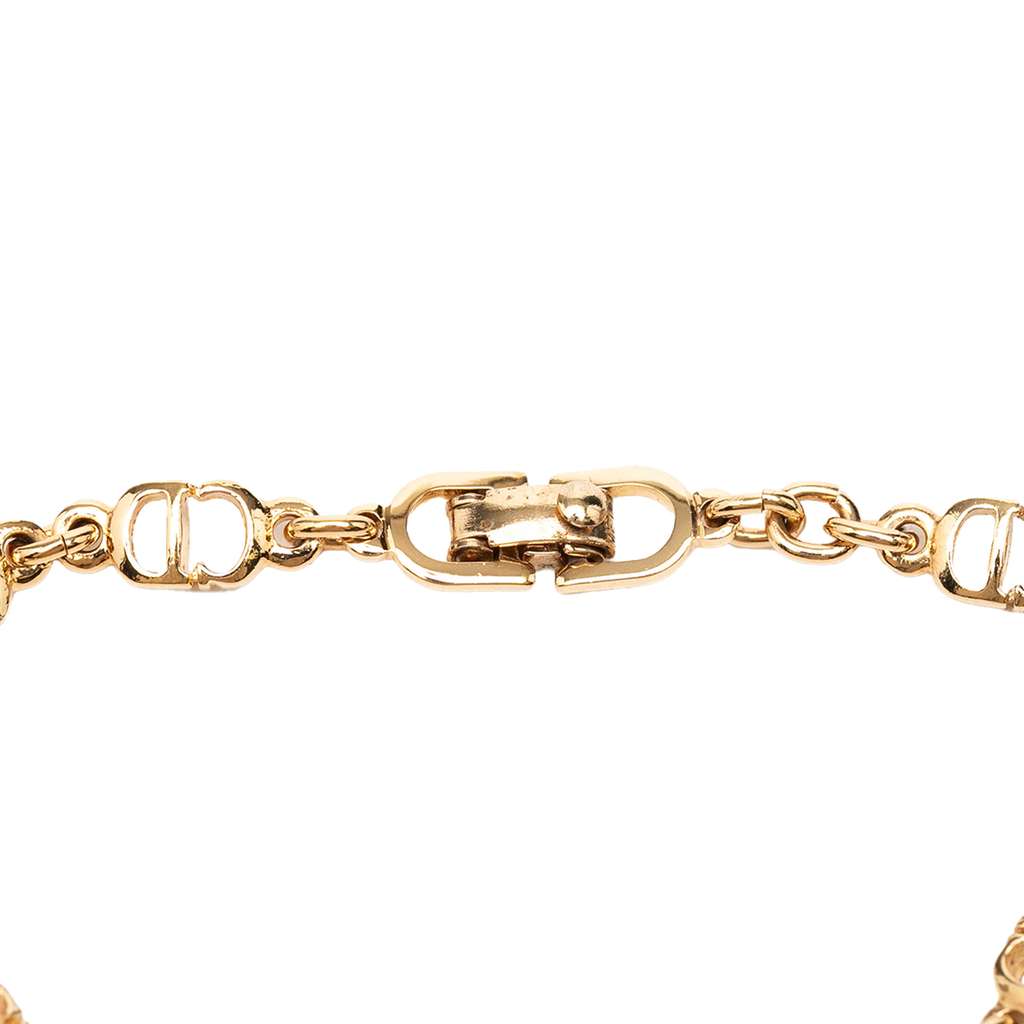 Dior Gold Plated CD Logo Chain Bracelet Gold Metal Good condition - Model View