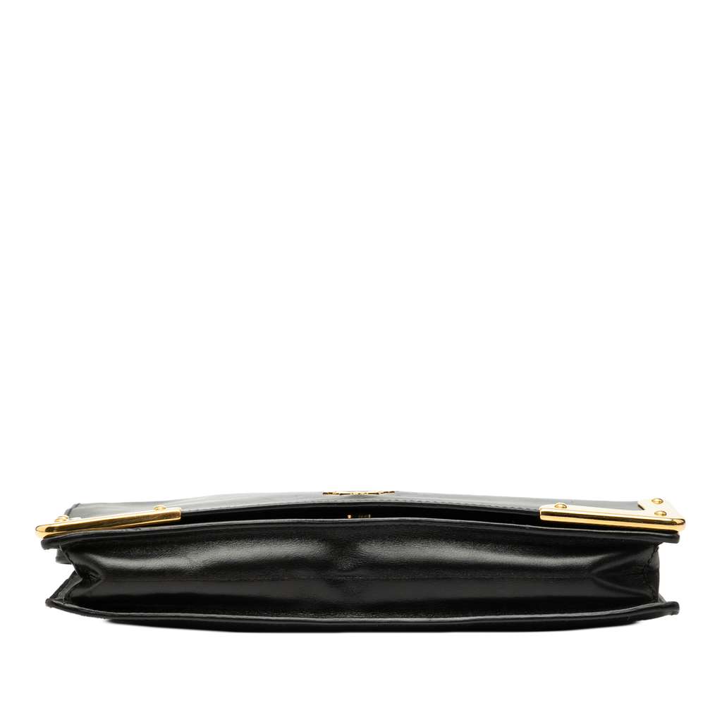 Prada City Calf Bow Handbag Black Leather Good condition - Inside View