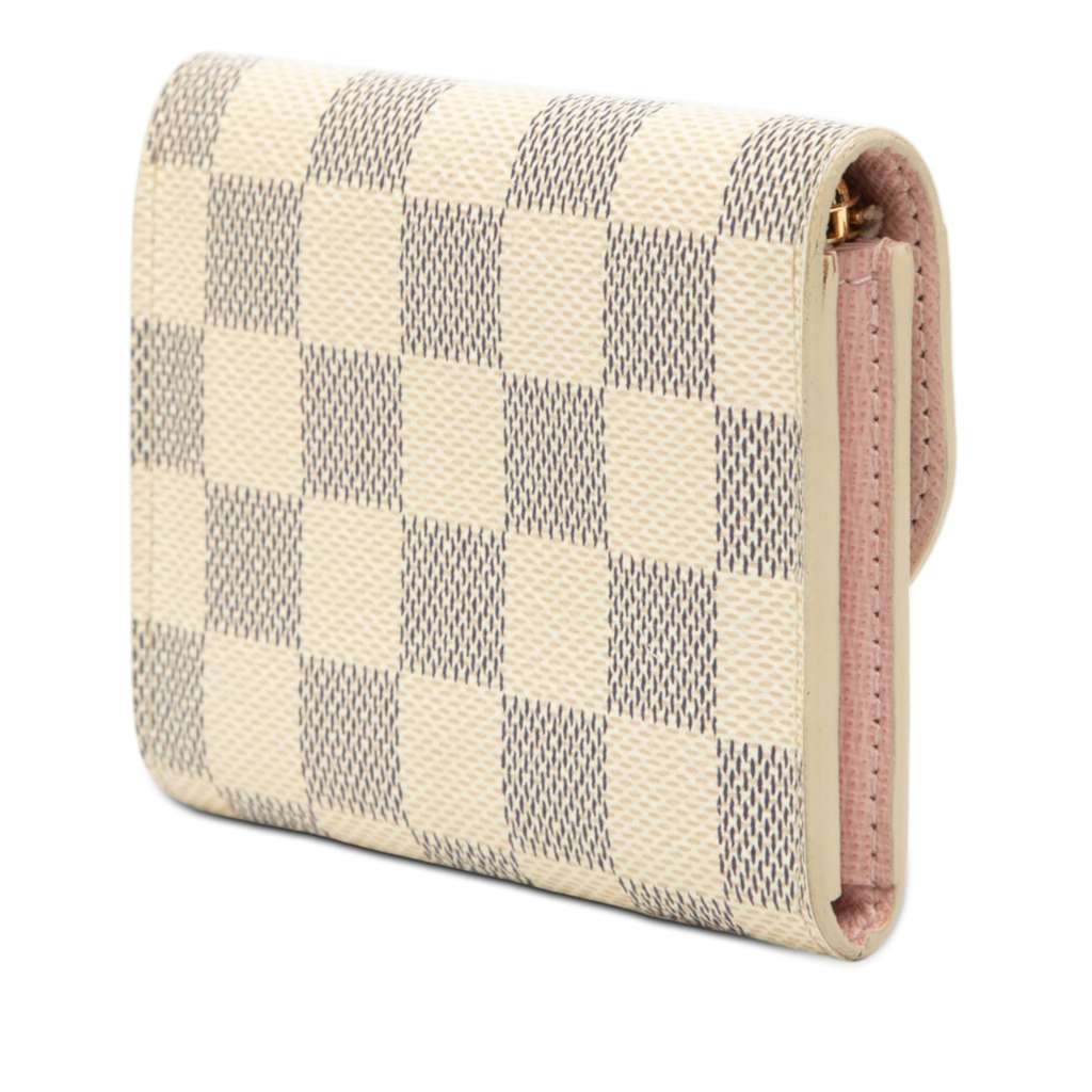 Louis Vuitton Damier Azur Rosalie Coin Purse White Good condition - Back View