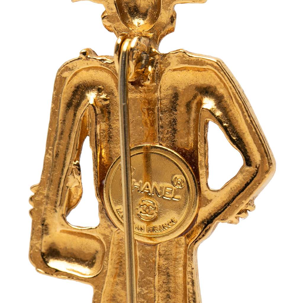 Chanel Gold Plated Coco Mademoiselle Pin Brooch Gold Metal Good condition - Inside View