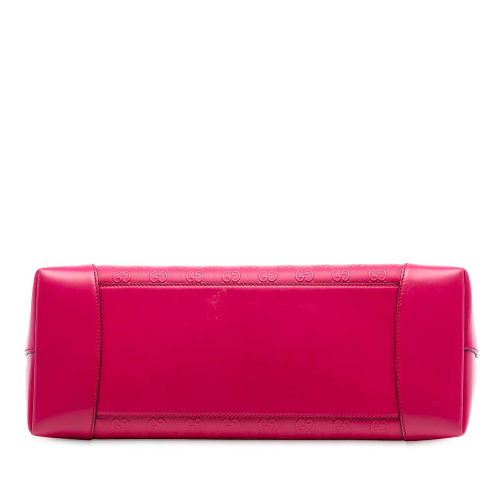 Gucci Guccissima Bright Hilary Lux Tote Pink Leather Good condition - Inside View