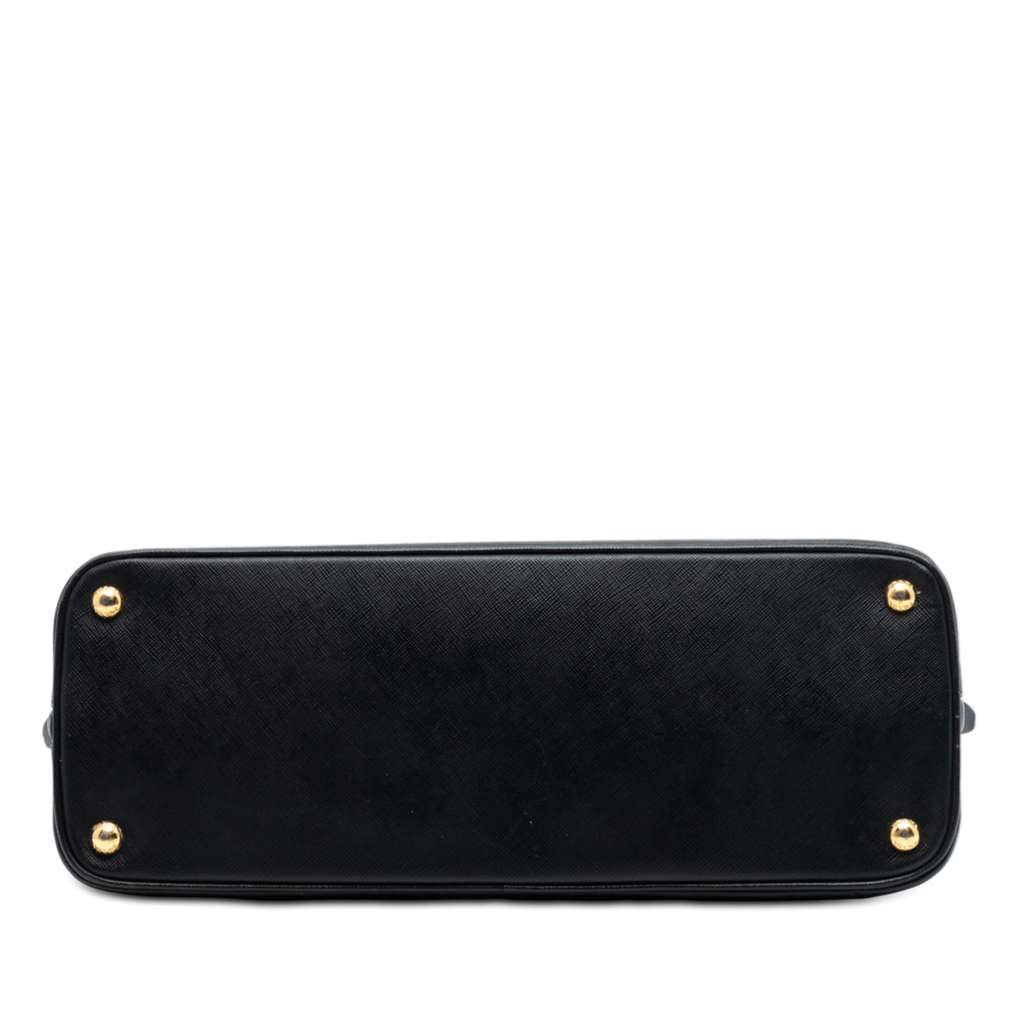 Prada Large Saffiano Lux Promenade Satchel Black Leather Good condition - Inside View