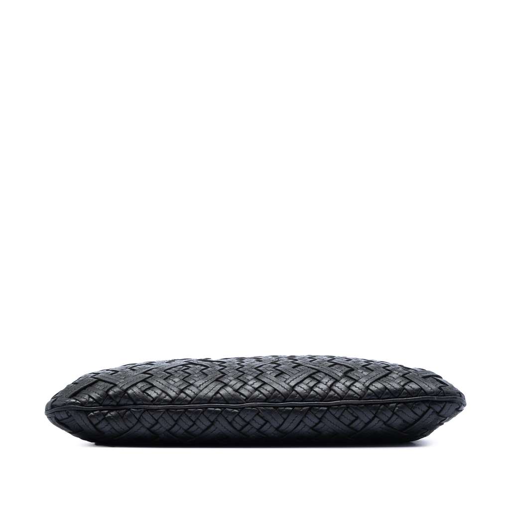 Bottega Veneta Nappa Intrecciato Belted Flat Tote Black Leather Good condition - Inside View