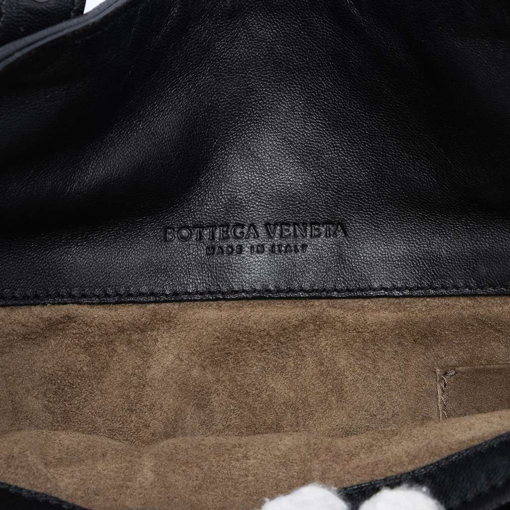 Bottega Veneta Nappa Intrecciato Belted Flat Tote Black Leather Good condition - Box View