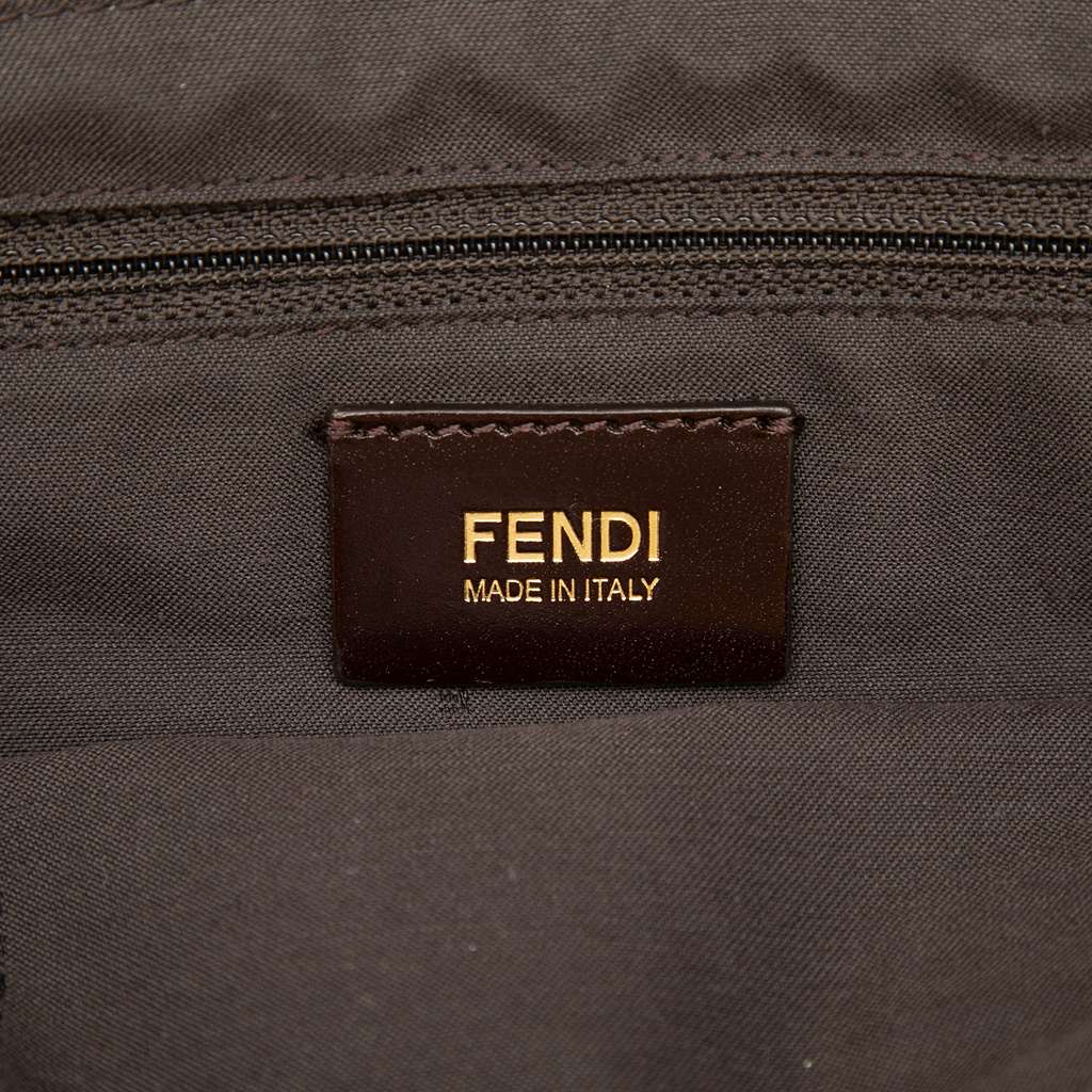 Fendi Zucchino Canvas Satchel Brown Canvas Good condition - Box View