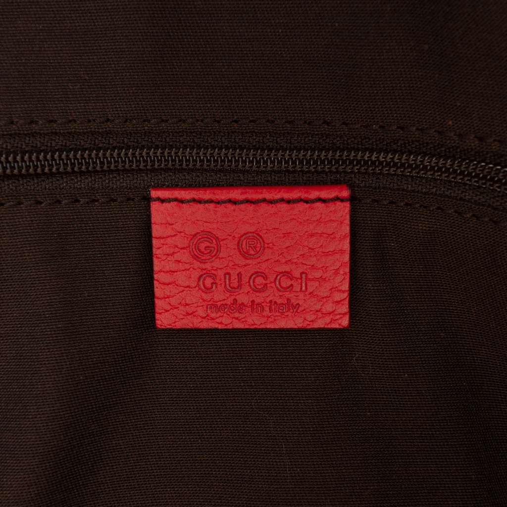 Gucci Leather GG Charm Satchel Red Leather Good condition - Box View