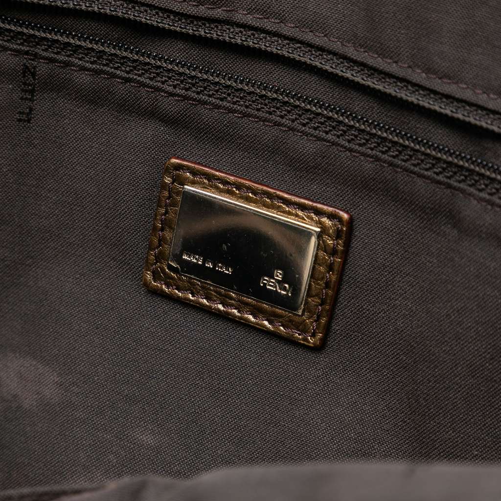 Fendi Zucchino Canvas Tote Brown Canvas Good condition - Box View