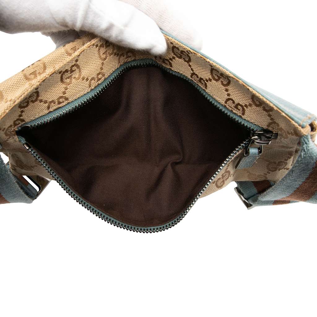 Gucci GG Canvas Web Belt Bag Brown Canvas Good condition - Model View
