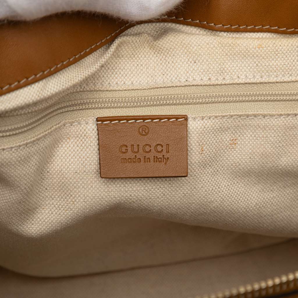 Gucci Diamante Canvas Sukey Satchel Brown Canvas Good condition - Box View