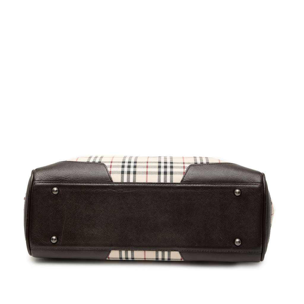 Burberry House Check Canvas Tote Brown Canvas Good condition - Inside View