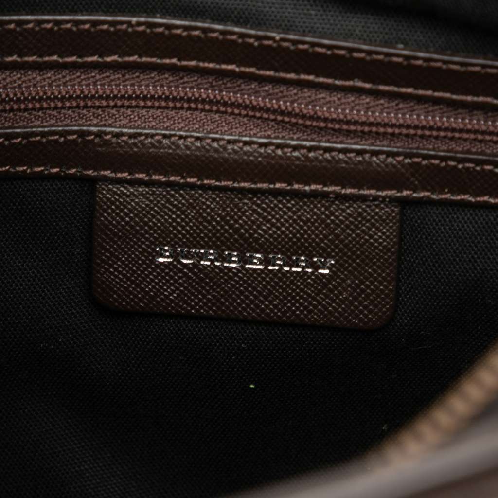 Burberry House Check Canvas Tote Brown Canvas Good condition - Box View