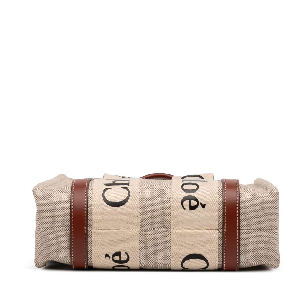 Chloé Small Canvas Woody Satchel Brown Canvas Good condition - Inside View