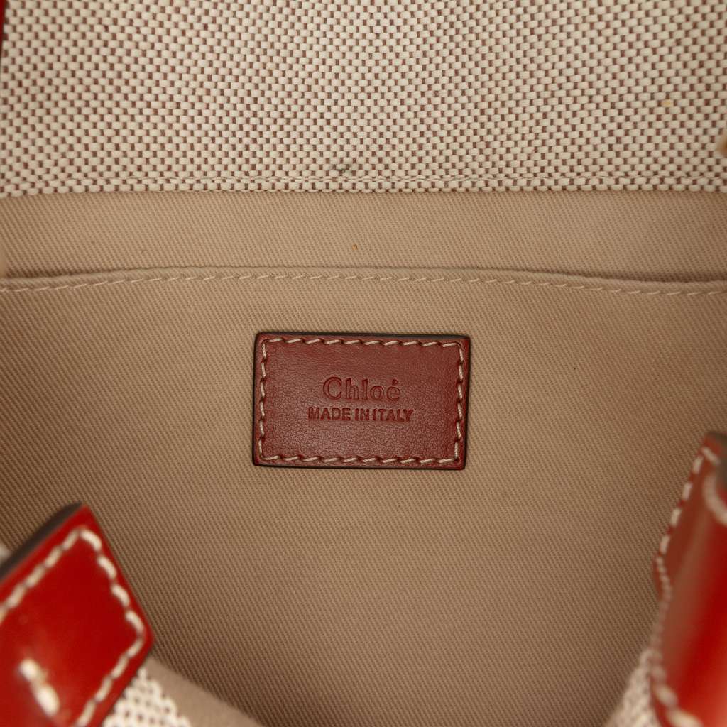 Chloé Small Canvas Woody Satchel Brown Canvas Good condition - Box View